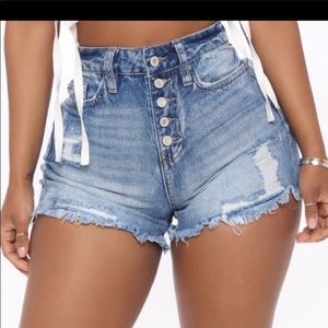 New Ideas Distressed Denim Shorts